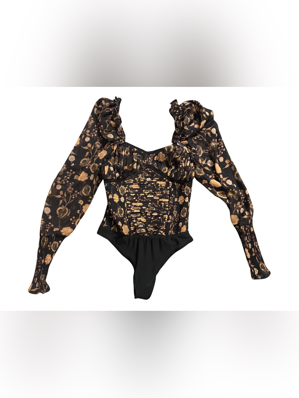 Free People “Brunch Date” Bodysuit – Black